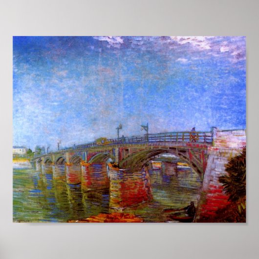 Seine Bridge at Asnières (F240)Van Gogh Fine Art Poster (Voorkant)