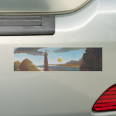 Seine & Eiffel Tower in the Sunset (Parijs, Frankr Bumpersticker (Op auto)