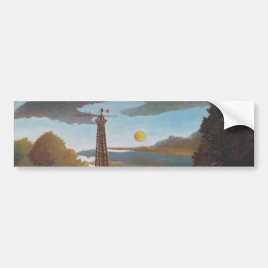 Seine & Eiffel Tower in the Sunset (Parijs, Frankr Bumpersticker (Voorkant)