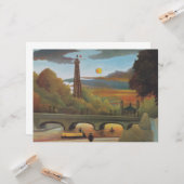 Seine & Eiffel Tower in the Sunset (Parijs, Frankr Kaart (Voorkant / Achterkant in situ)