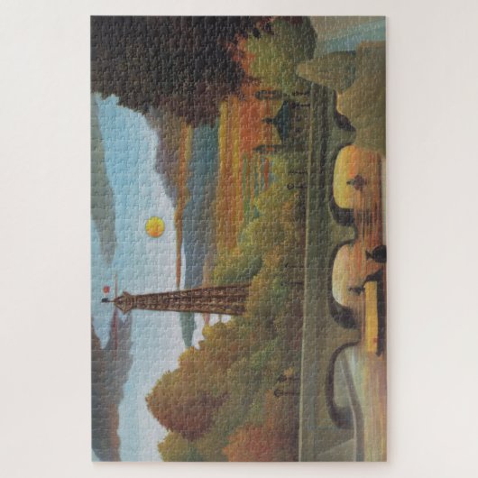 Seine & Eiffel Tower in the Sunset (Parijs, Frankr Legpuzzel (Verticaal)