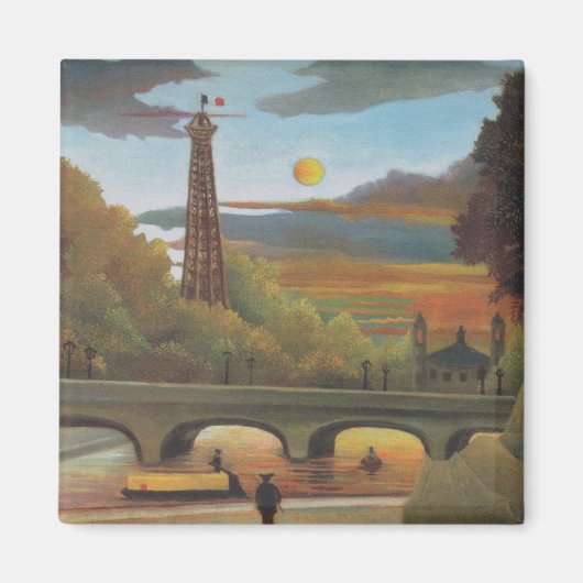 Seine & Eiffel Tower in the Sunset (Parijs, Frankr Magneet (Voorkant)