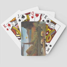 Seine & Eiffel Tower in the Sunset (Parijs, Frankr Pokerkaarten