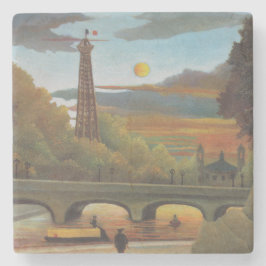 Seine & Eiffel Tower in the Sunset (Parijs, Frankr Stenen Onderzetter