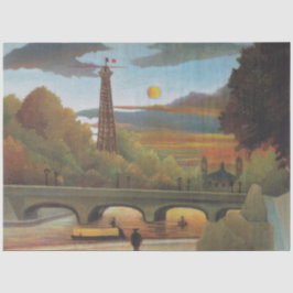 Seine & Eiffel Tower in the Sunset (Parijs, Frankr Tissuepapier