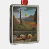 Seine & Eiffeltoren bij zonsondergang (Parijs, Fra Metalen Ornament (Rechts)