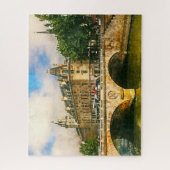 Seine Embankment en Napoleon Bridge, Parijs Legpuzzel (Verticaal)