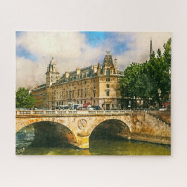 Seine Embankment en Napoleon Bridge, Parijs Legpuzzel