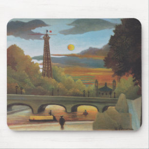 Seine en Eiffeltoren bij zonsondergang door Henri  Muismat