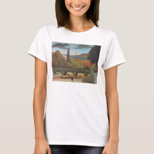 Seine en Eiffeltoren bij zonsondergang door Henri T-shirt