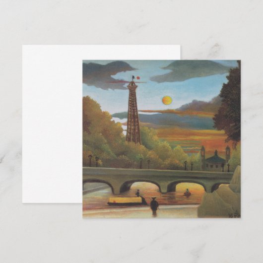 Seine- en Eiffeltoren op zonsondergang door Henri (Voorkant / Achterkant)