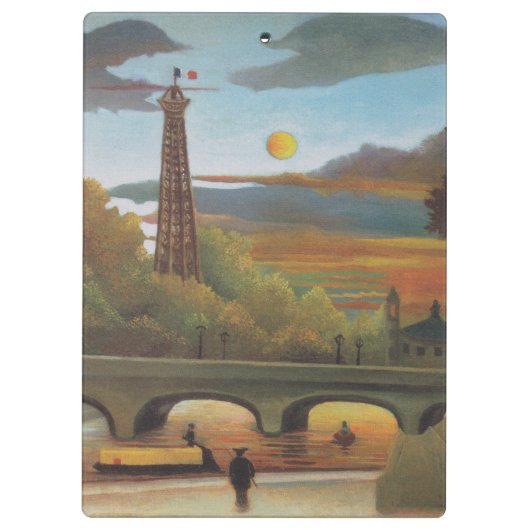 Seine- en Eiffeltoren op zonsondergang door Henri Klembord (Achterkant)