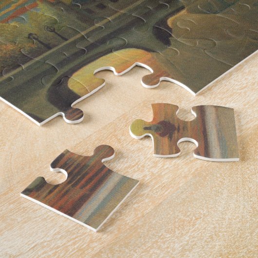 Seine- en Eiffeltoren op zonsondergang door Henri  Legpuzzel (Zijkant)