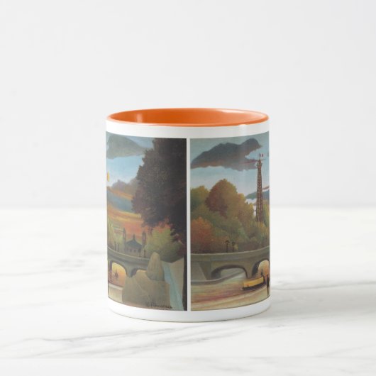 Seine- en Eiffeltoren op zonsondergang door Henri  Mok (Midden)