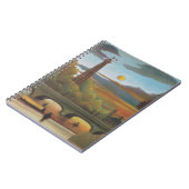 Seine- en Eiffeltoren op zonsondergang door Henri  Notitieboek (Linkerzijde)