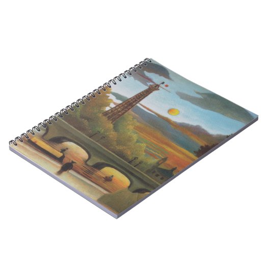 Seine- en Eiffeltoren op zonsondergang door Henri  Notitieboek (Linkerzijde)