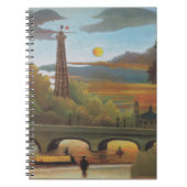 Seine- en Eiffeltoren op zonsondergang door Henri  Notitieboek (Voorkant)