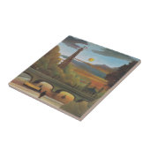 Seine- en Eiffeltoren op zonsondergang door Henri  Tegeltje (Zijkant)