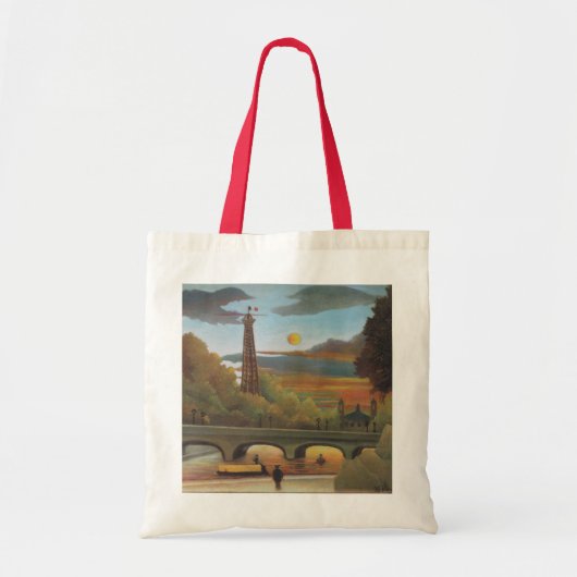 Seine- en Eiffeltoren op zonsondergang door Henri Tote Bag (Voorkant)