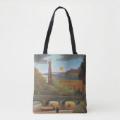 Seine- en Eiffeltoren op zonsondergang door Henri Tote Bag (Voorkant)