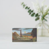 Seine- en Eiffeltoren op zonsondergang door Henri  Visitekaartje (Staand voorkant)