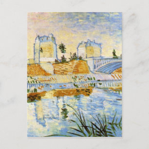 Seine met de Pont de Clichy, Vincent van Gogh Briefkaart