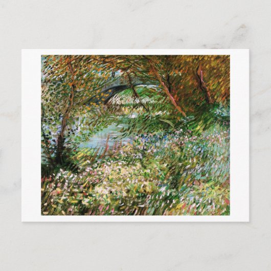Seine, Pont de Clichy in Spring, Van Gogh Fine Art Briefkaart (Voorkant)