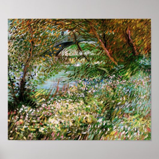 Seine, Pont de Clichy in Spring, Van Gogh Fine Art Poster (Voorkant)