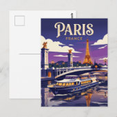 Seine rivier Frankrijk Briefkaart (Voorkant / Achterkant)