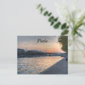 Seine sunset briefkaart (Staand voorkant)