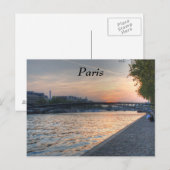 Seine sunset briefkaart (Voorkant / Achterkant)