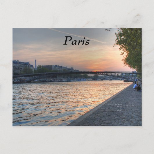 Seine sunset briefkaart (Voorkant)