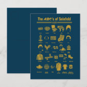 Seinfeld | ABC's van Seinfeld Infographic Briefkaart (Voorkant / Achterkant)