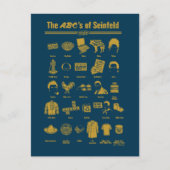 Seinfeld | ABC's van Seinfeld Infographic Briefkaart (Voorkant)
