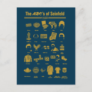 Seinfeld   ABC's van Seinfeld Infographic Briefkaart