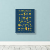 Seinfeld | ABC's van Seinfeld Infographic Canvas Afdruk (Insitu (Houten vloer))