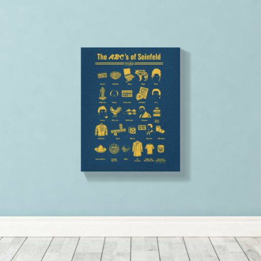 Seinfeld | ABC's van Seinfeld Infographic Canvas Afdruk (Insitu (Houten vloer))