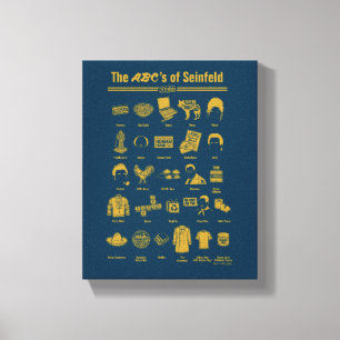 Seinfeld   ABC's van Seinfeld Infographic Canvas Afdruk