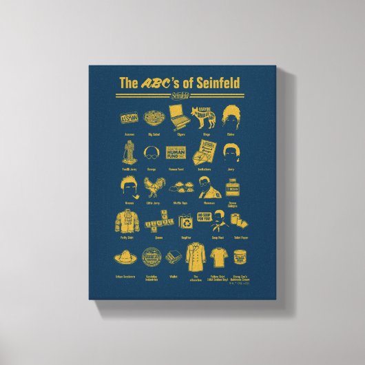Seinfeld | ABC's van Seinfeld Infographic Canvas Afdruk (Voorkant)