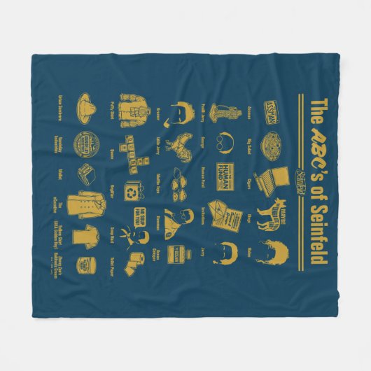 Seinfeld | ABC's van Seinfeld Infographic Fleece Deken (Voorkant (Horizontaal))