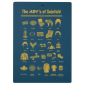 Seinfeld | ABC's van Seinfeld Infographic Klembord (Achterkant)