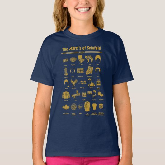 Seinfeld | ABC's van Seinfeld Infographic T-shirt (Voorkant)