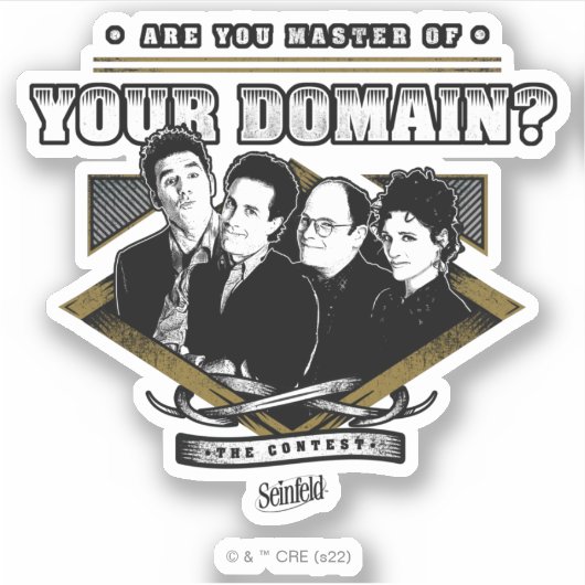 Seinfeld | Bent u de baas van uw domein? Sticker (Voorkant)