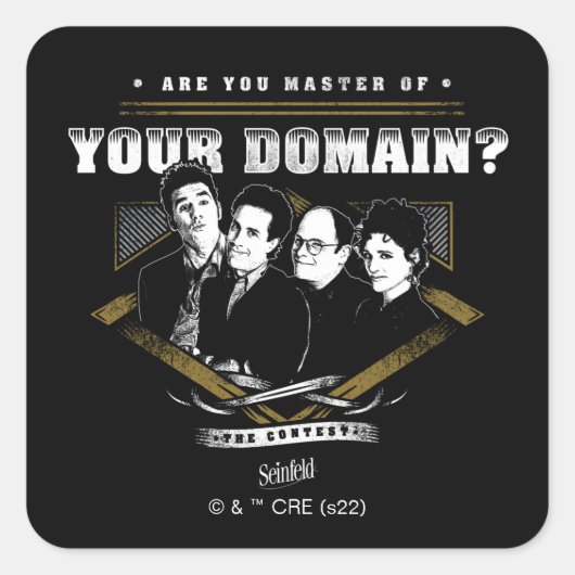 Seinfeld | Bent u de baas van uw domein? Vierkante Sticker (Voorkant)