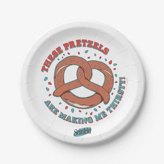 Seinfeld | Deze pretzels maken me dorstig Papieren Bordje (Voorkant)