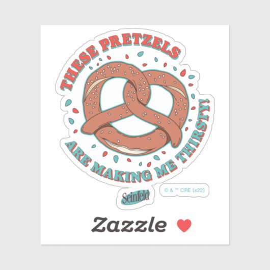 Seinfeld | Deze pretzels maken me dorstig Sticker (Vel)