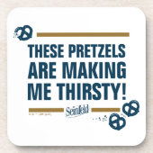 Seinfeld | "Deze pretzels" Typografie Grafisch Bier Onderzetter (Voorkant)