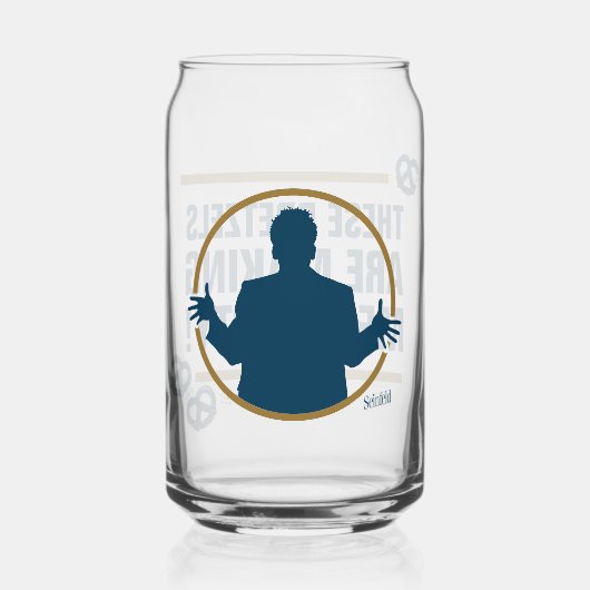 Seinfeld | "Deze pretzels" Typografie Grafisch Blikvorm Glas (Achterkant)