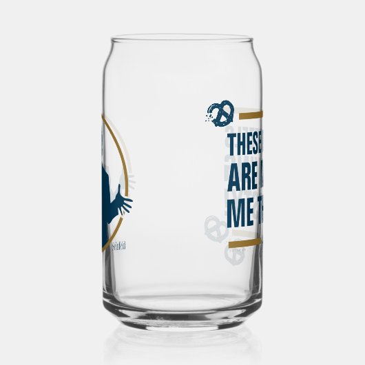 Seinfeld | "Deze pretzels" Typografie Grafisch Blikvorm Glas (Rechts)