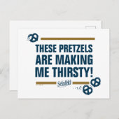 Seinfeld | "Deze pretzels" Typografie Grafisch Briefkaart (Voorkant / Achterkant)